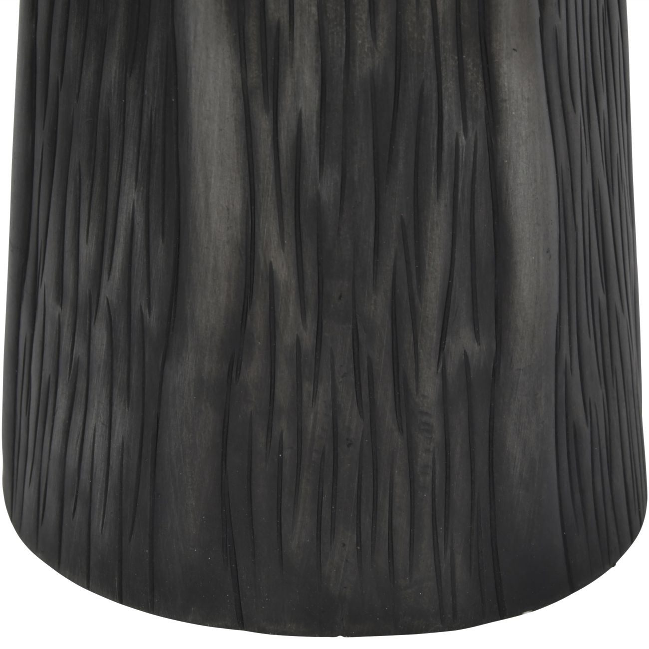 Pelham Matte Black Textured Pillar Candle Holder Large